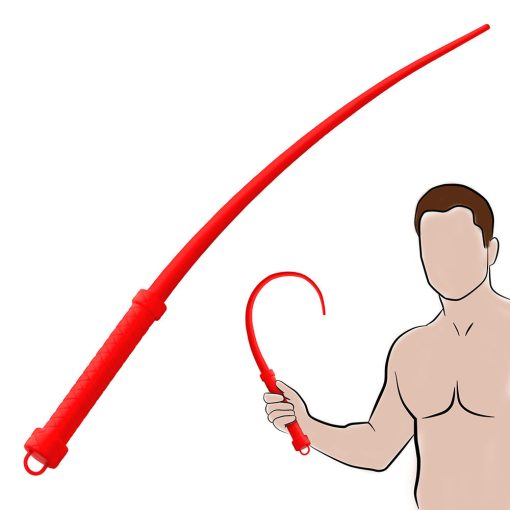 Master Series Viper Tail Silicone Whip Red - Image 2