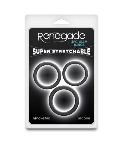 Renegade 3-Piece Slim Rings Black