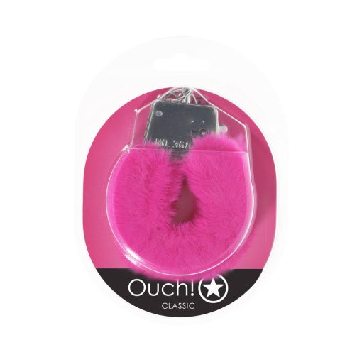 Ouch! Classic Fluffy Handcuffs Pink - Image 2