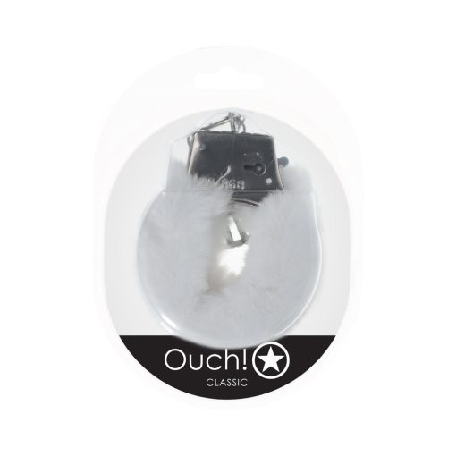 Ouch! Classic Fluffy Handcuffs White - Image 2