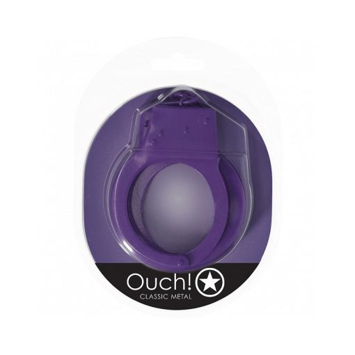 Ouch! Classic Metal Handcuffs Purple - Image 2