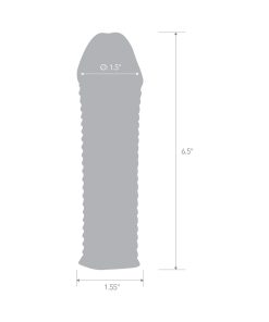Blue Line 6.5 In. Clear Textured Penis Enhancing Sleeve Extension