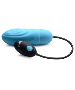 Bang! 7X Pulsing Rechargeable Silicone Bullet Blue