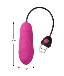 Bang! 7X Pulsing Rechargeable Silicone Bullet Pink