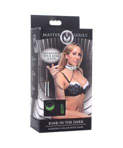 Master Series Kink In The Dark Glowing Collar With Leash
