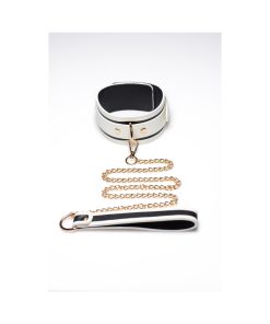 Master Series Kink In The Dark Glowing Collar With Leash