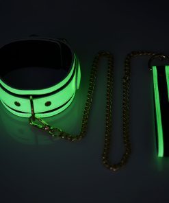 Master Series Kink In The Dark Glowing Collar With Leash