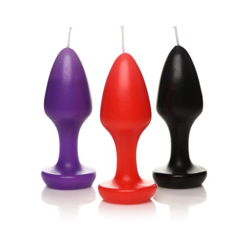 Master Series Kink Inferno Drip Candles Black/Purple/Red - Image 2