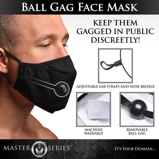 Master Series Under Cover Ball Gag Face Mask - Image 9