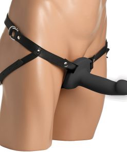 Size Matters 2 In. Erection 28X Smooth Remote Vibrating Silicone Sheath Black