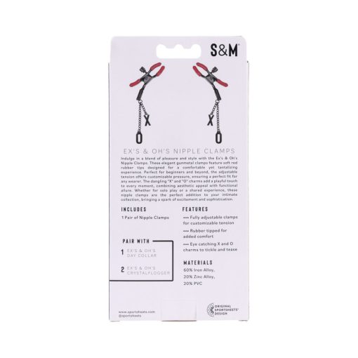 Sportsheets Sex & Mischief Ex'S & Oh'S Nipple Clamps - Image 9