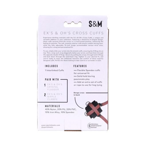 Sportsheets Sex & Mischief Ex'S & Oh'S Cross Cuffs - Image 15