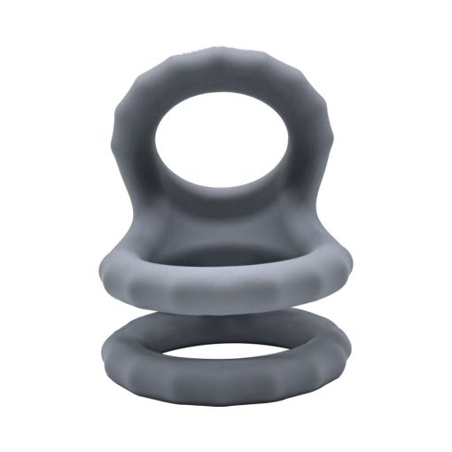 Adam & Eve Adam’s Ridged Triple Cage – Silicone Triple Cock Ring - Image 4