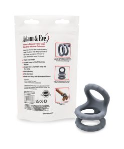 Adam & Eve Adam’s Ridged Triple Cage – Silicone Triple Cock Ring