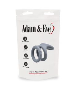Adam & Eve Adam’s Ridged Triple Cage – Silicone Triple Cock Ring