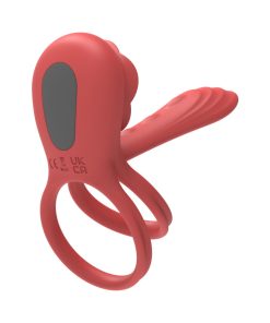 Adam & Eve Vibrating Rose Girth Enhancer Couples Triple Stimulator
