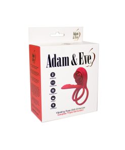 Adam & Eve Vibrating Rose Girth Enhancer Couples Triple Stimulator