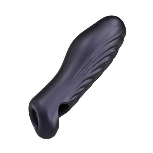 Man Wan Ryzer Penis Extender And Soft Masturbating Sleeve Black Plum