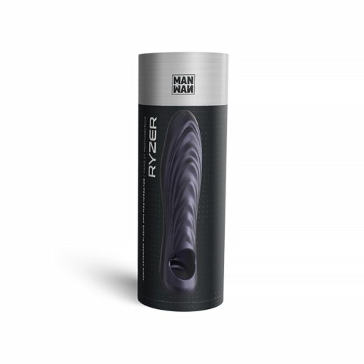 Man Wan Ryzer Penis Extender And Soft Masturbating Sleeve Black Plum - Image 7