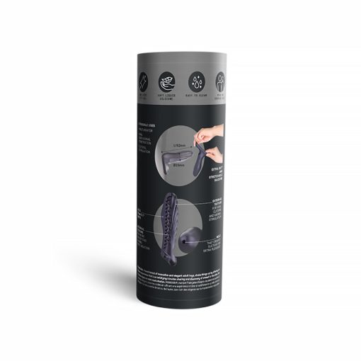 Man Wan Ryzer Penis Extender And Soft Masturbating Sleeve Black Plum - Image 8