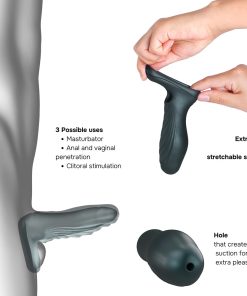 Man Wan Ryzer Penis Extender And Soft Masturbating Sleeve Pine Grey