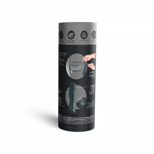 Man Wan Ryzer Penis Extender And Soft Masturbating Sleeve Pine Grey - Image 8
