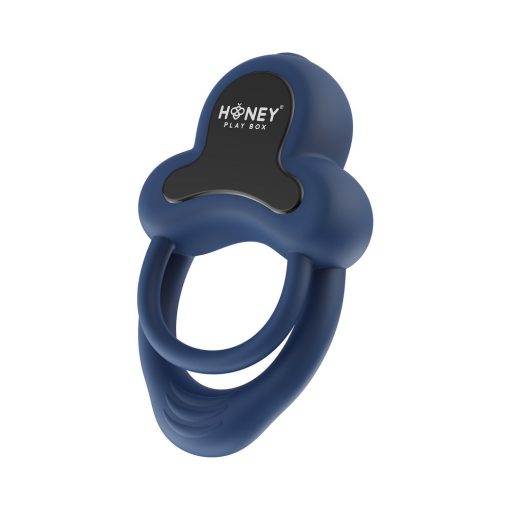Honey Play Box Anello App-Controlled Vibrating Double Cock Ring With Clitoral Stimulator Black - Image 2