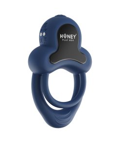 Honey Play Box Anello App-Controlled Vibrating Double Cock Ring With Clitoral Stimulator Black