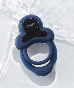 Honey Play Box Anello App-Controlled Vibrating Double Cock Ring With Clitoral Stimulator Black
