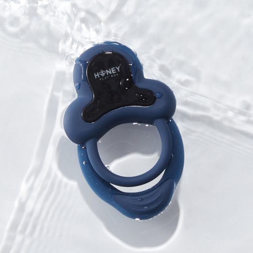 Honey Play Box Anello App-Controlled Vibrating Double Cock Ring With Clitoral Stimulator Black - Image 5