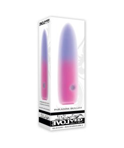 Evolved Paradise Bullet Rechargeable Dual Layer Silicone Bullet Vibrator Pink/Purple