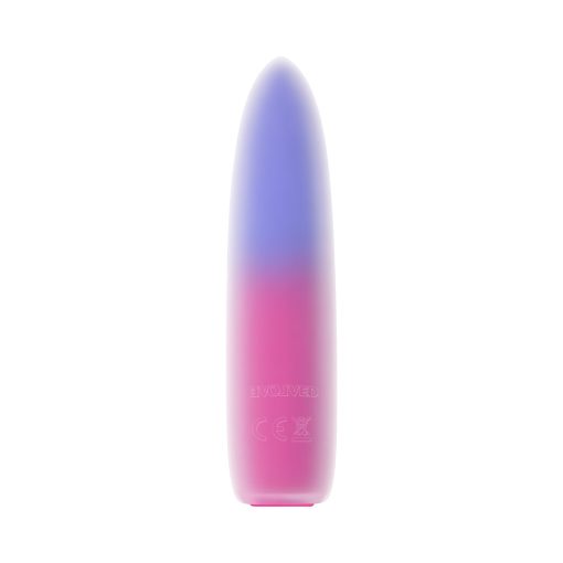 Evolved Paradise Bullet Rechargeable Dual Layer Silicone Bullet Vibrator Pink/Purple - Image 5