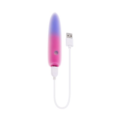Evolved Paradise Bullet Rechargeable Dual Layer Silicone Bullet Vibrator Pink/Purple - Image 8