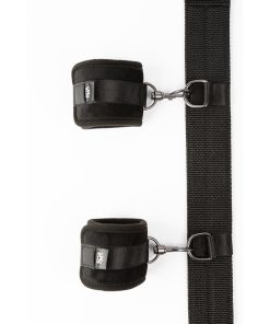 Sei Mio Spread The Love Ankle Spreader Bar With Wrist Cuffs