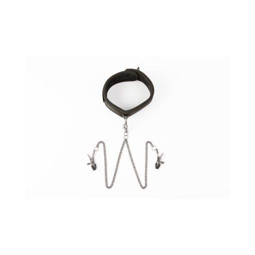 Sei Mio Twin Tweaks Velvet Collar With Nipple Clamps - Image 3