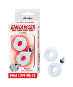 Enhancer Dual Love Rings Clear