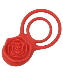 Adam & Eve Double Ring Vibrating Rose Cock Ring