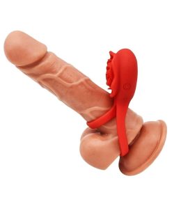 Adam & Eve Double Ring Vibrating Rose Cock Ring
