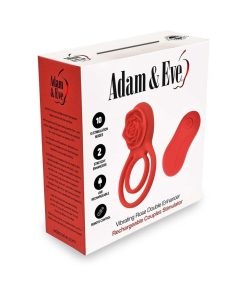 Adam & Eve Double Ring Vibrating Rose Cock Ring