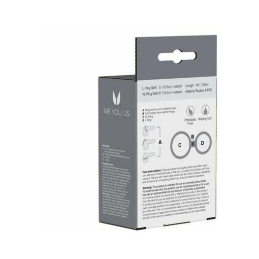Me You Us Dual Ring Double Cockring Set Black - Image 4