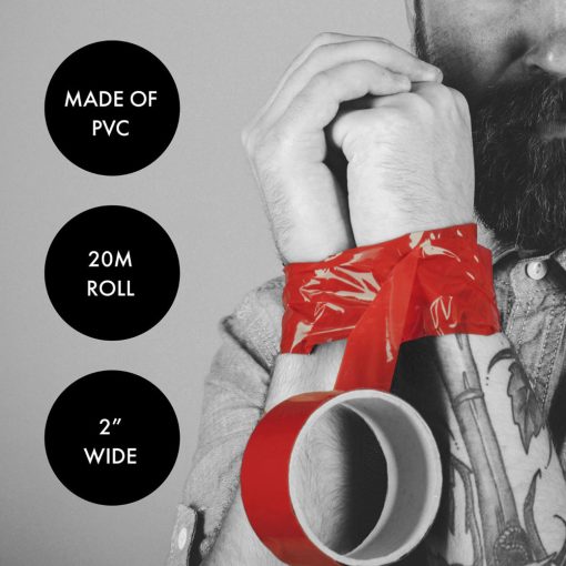 Me You Us Bound To Please Bondage Tape Restraints Red 20M - Image 2