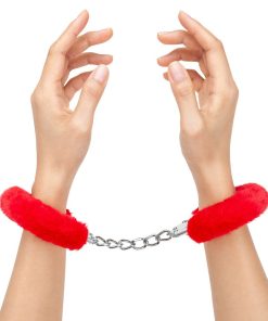 Me You Us Furry Handcuffs Red