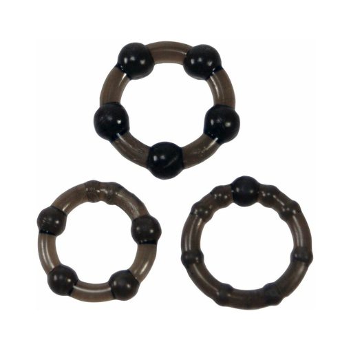 Me You Us Easy Squeeze 3-Piece Cockring Set Black - Image 2