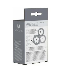 Me You Us Easy Squeeze 3-Piece Cockring Set Black