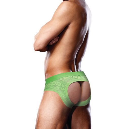 Prowler Lace Open Back Brief Neon Green M - Image 3