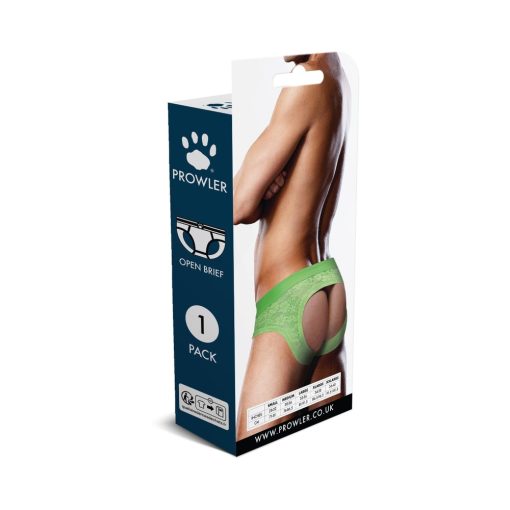 Prowler Lace Open Back Brief Neon Green M - Image 4