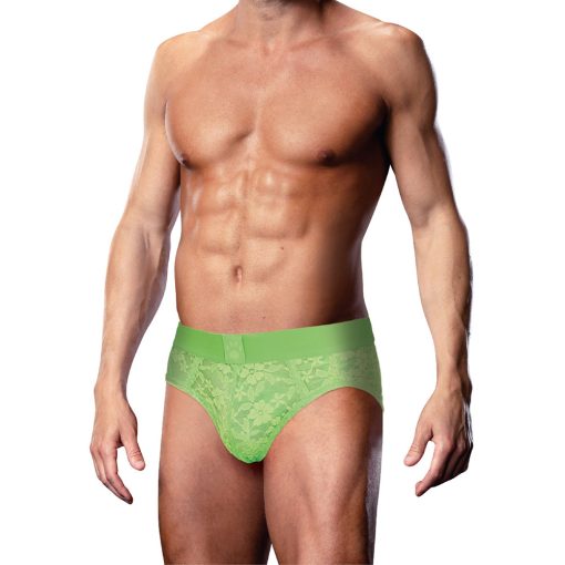 Prowler Lace Open Back Brief Neon Green 2Xl - Image 2