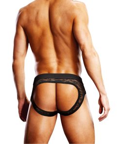 Prowler Lace Open Brief Black M