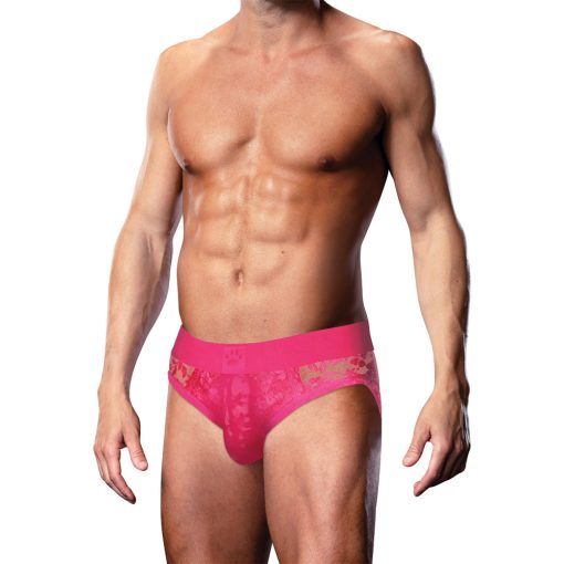Prowler Lace Open Back Brief Pink M - Image 2
