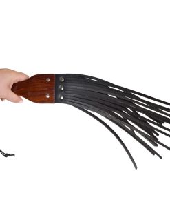Prowler Red Leather And Wood Fringe Paddle